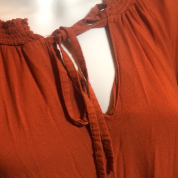 Margaux Riviera burnt orange peasant dress size 1X - Picture 2 of 8